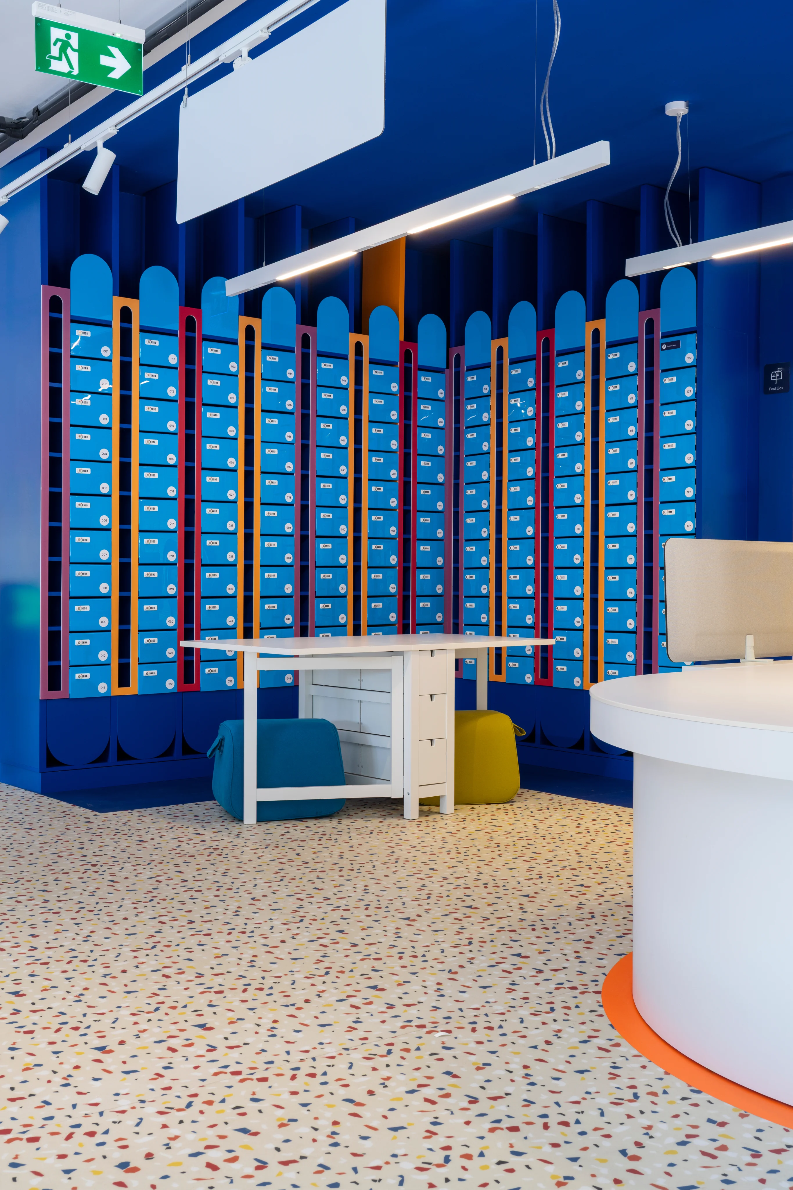 Postbox wall at The Unusual Office