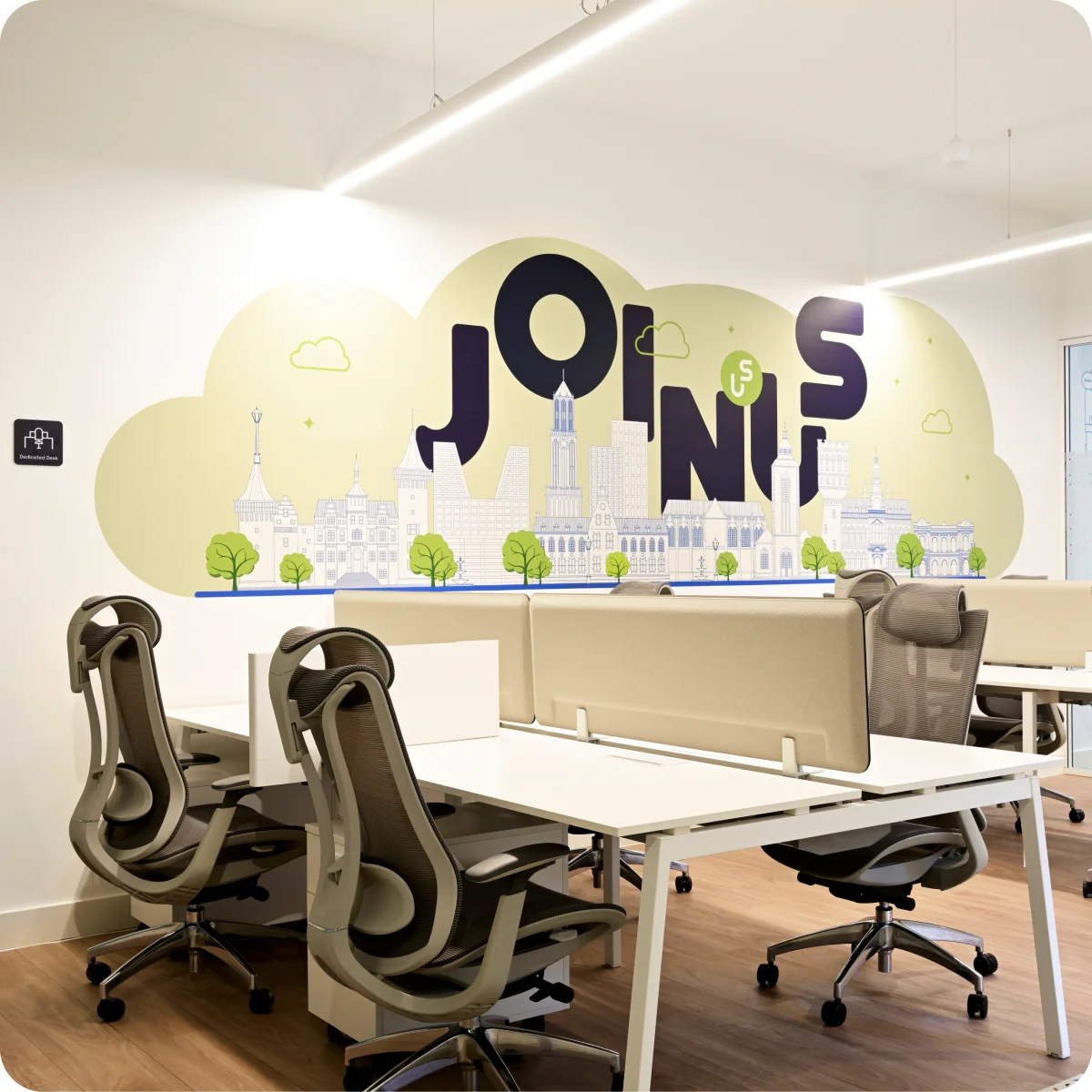Dedicated desks at The Unusual Office